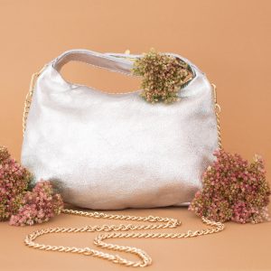 Bolso Piel Laga Plata