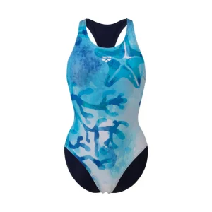 TRAJE DE BAÑO MUJER ARENA SEAFLOOR SWIMSUIT NEG/AZUL/TURQ
