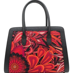 Bolsa Muul Negro Santuario Cactáceas Rojo