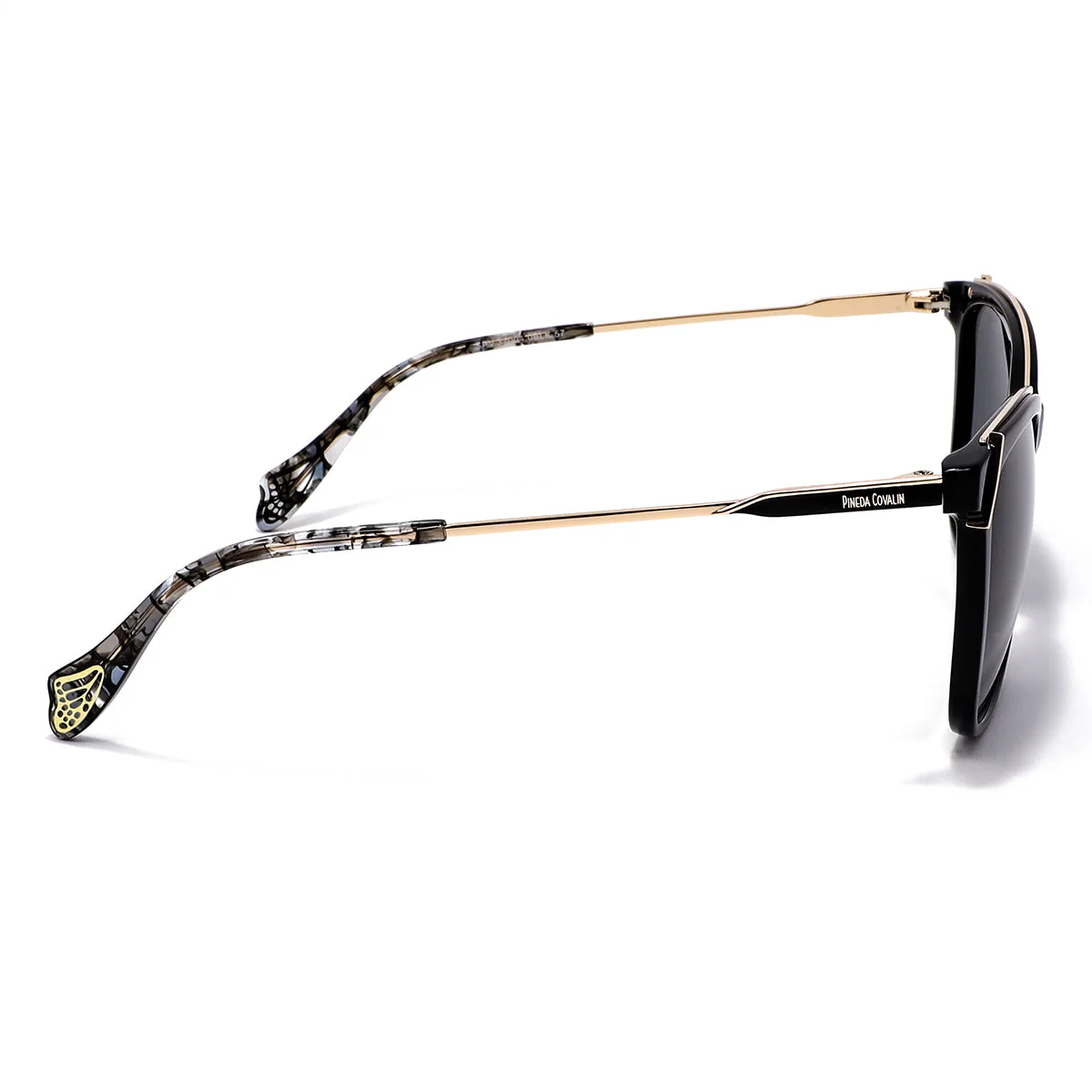 Lentes de Sol Rectangulares Negro Mariposa Monarca - Imagen 7