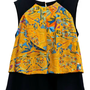 Blusa Pétalos Viaje al Mictlán Amarillo