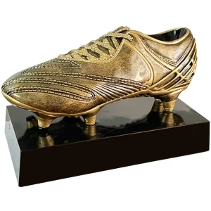 TROFEO RESINA BOTÍN ORO RS 4 15 CM