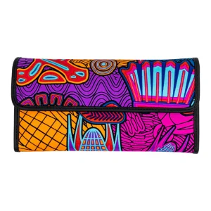 Cartera Bolsillo Negro Diosas Mexicas