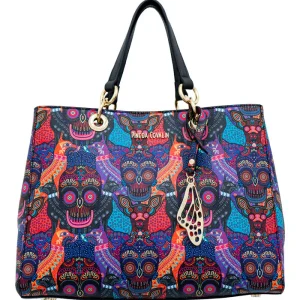 Bolsa Kaxan Saffiano Día de Muertos Mictlán Negro