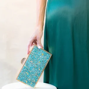 Clutch Verde Agua Filo