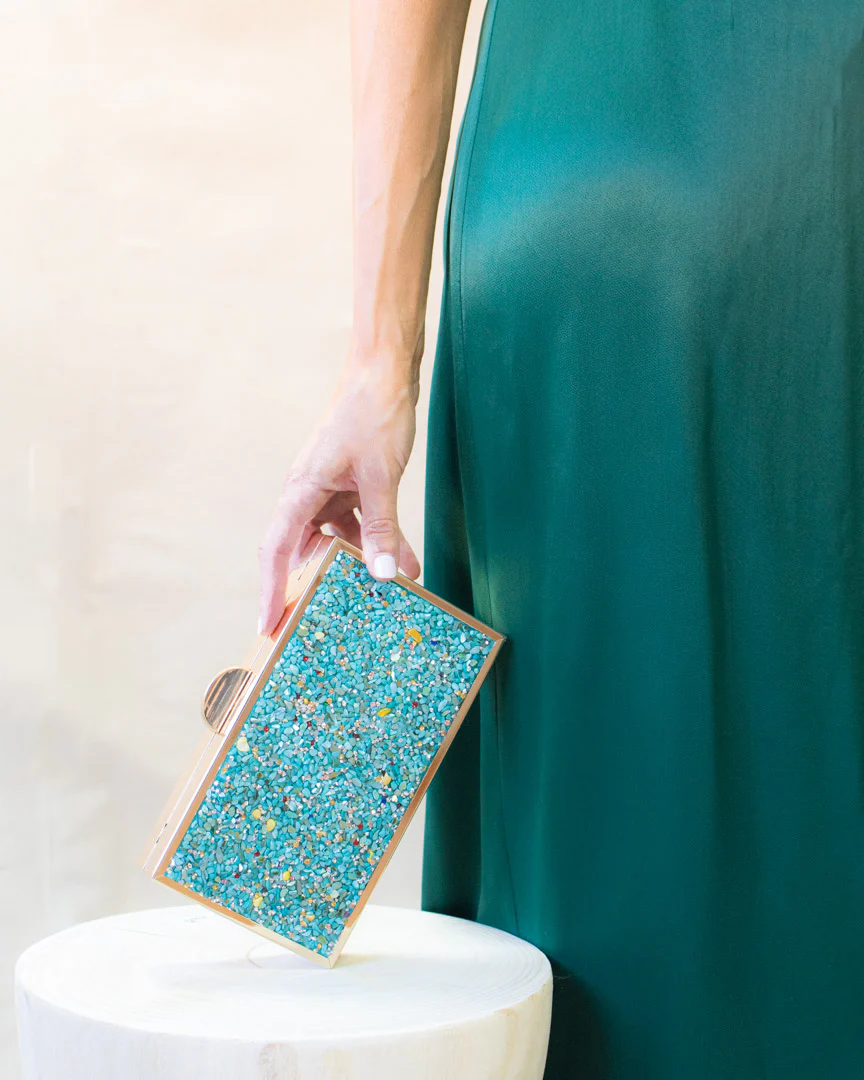 Clutch Verde Agua Filo