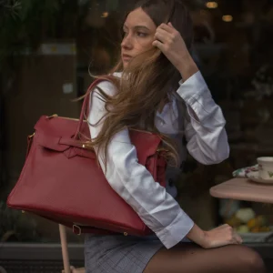 Bolso Piel Praga Burdeos