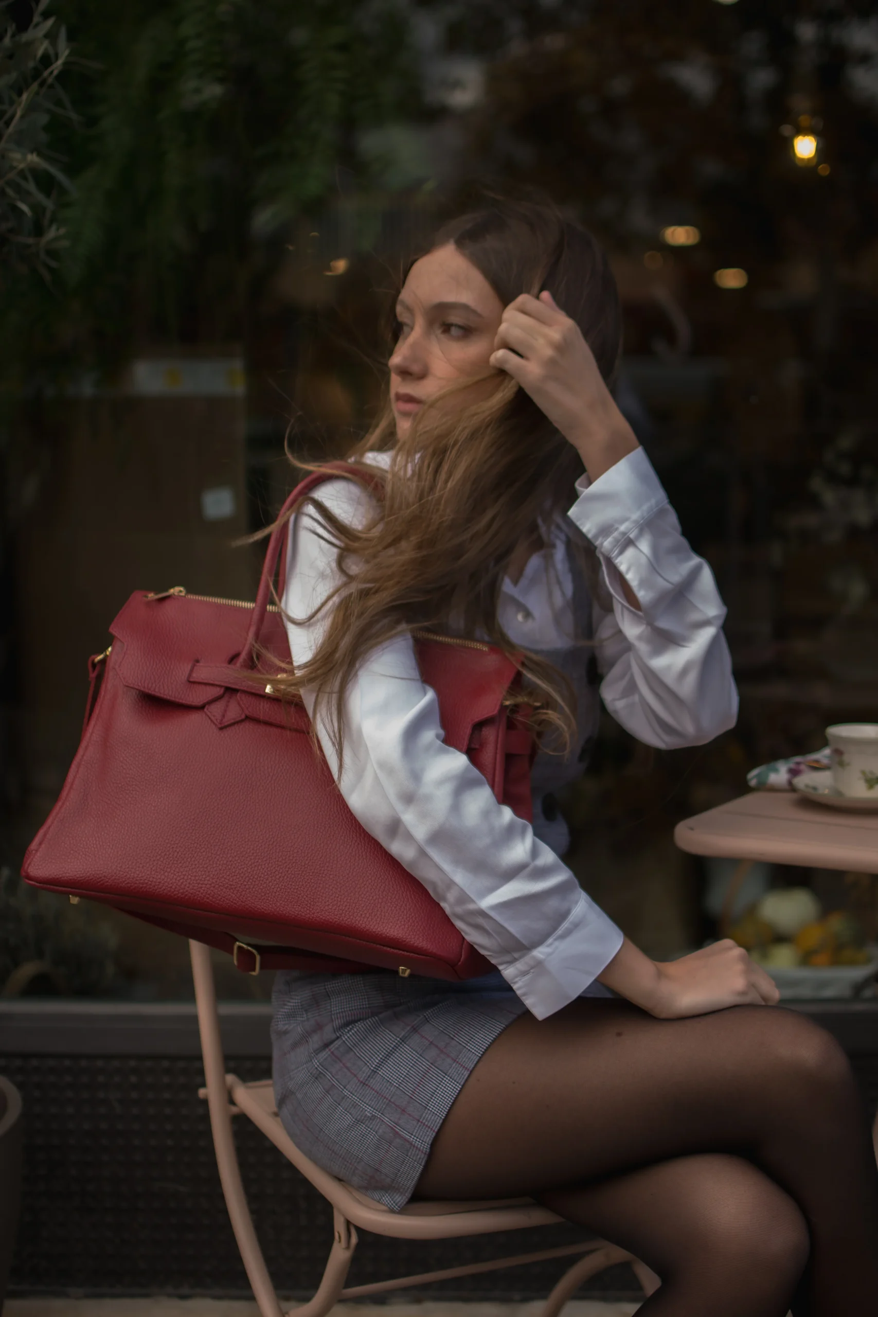 Bolso Piel Praga Burdeos