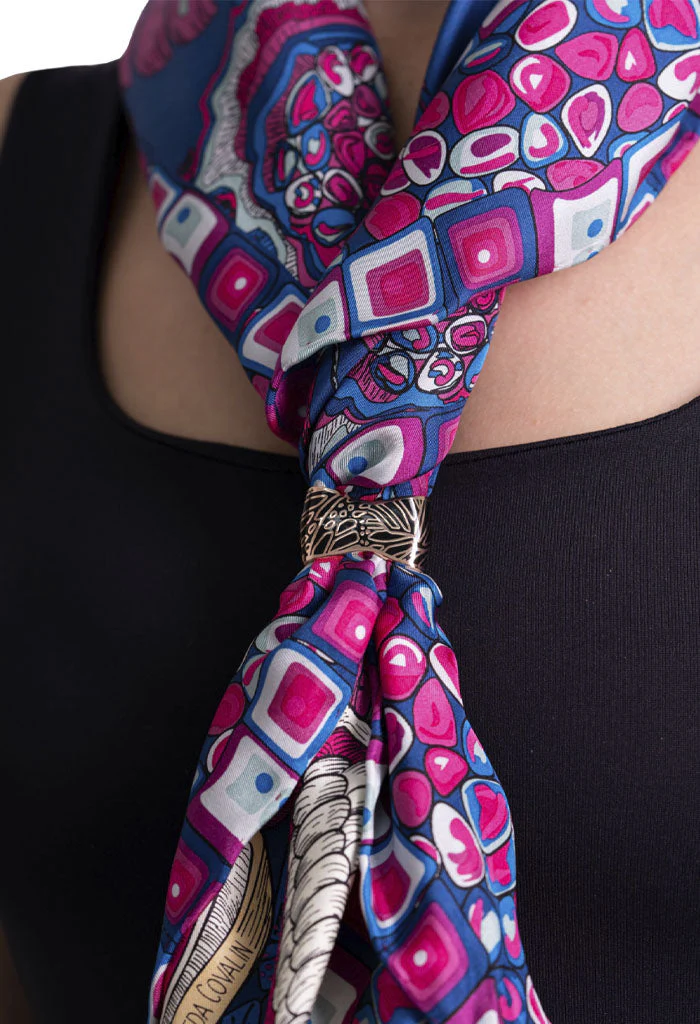 Pasamascada Anillo Mariposa Baño Oro Rosa Esmalte Negro - Imagen 7