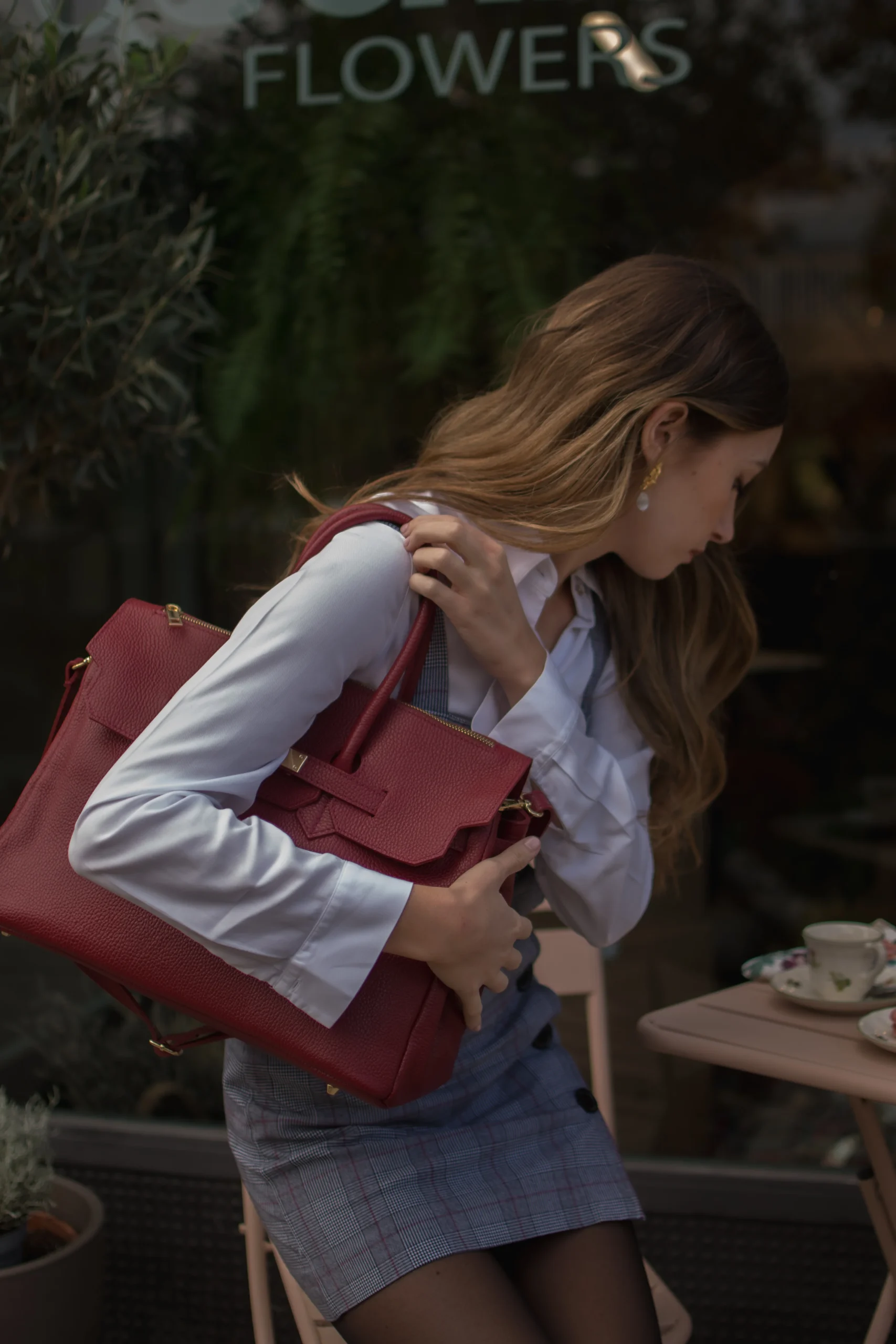 Bolso Piel Praga Burdeos - Imagen 5