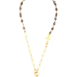 Collar Unisex Virgen Milagrosa con Ágata