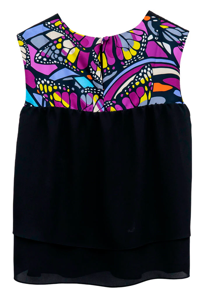 Blusa Pétalos Vuelo de Mariposa Amarillo - Imagen 5