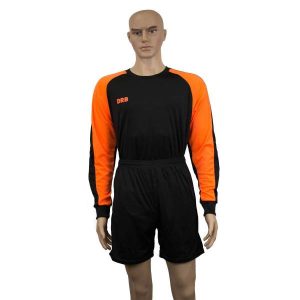 SET ARQUERO DRB CAMISETA NEGRO/NARANJO CON SHORT CORTO NEGRO