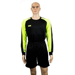 SET ARQUERO DRB CAMISETA NEGRO/VERDE NEON CON SHORT CORTO NEGRO