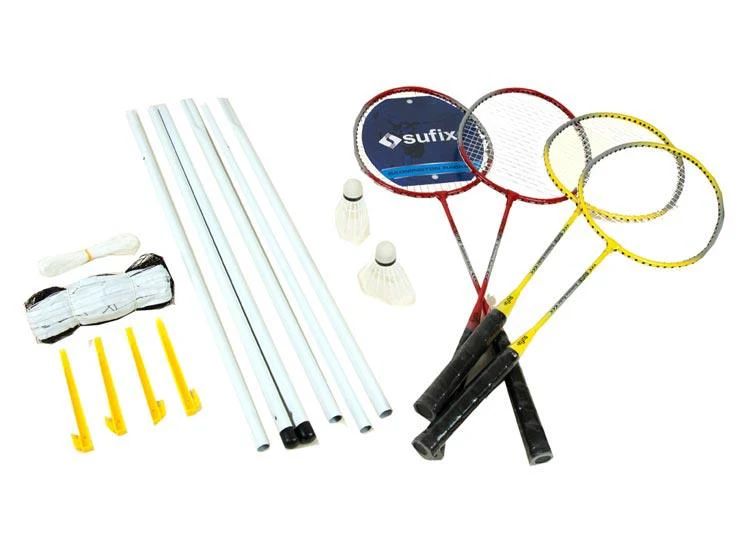 Set Badminton Sufix Raquetas + Plumillas + Red