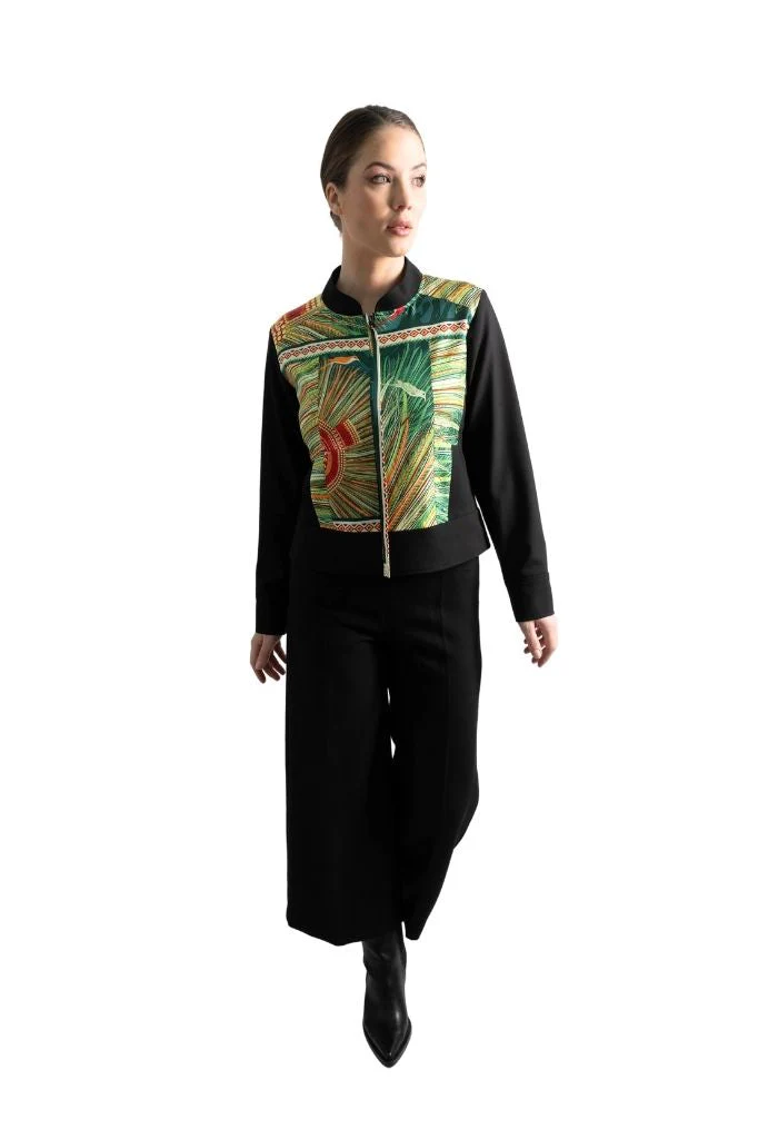 Bomber Okomej Arte Plumaria Verde - Imagen 7