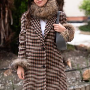 Conjunto Cuello Amna & Puños en Piel Natural