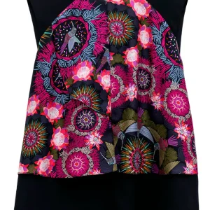 Blusa Pétalos Colibrí Negro