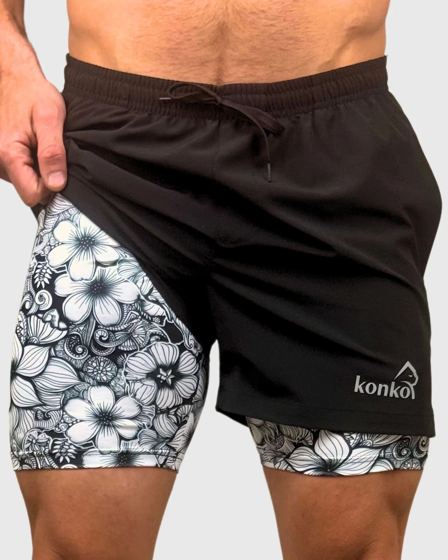 Eco Short KONKO 2 en 1 Black Out - Imagen 3