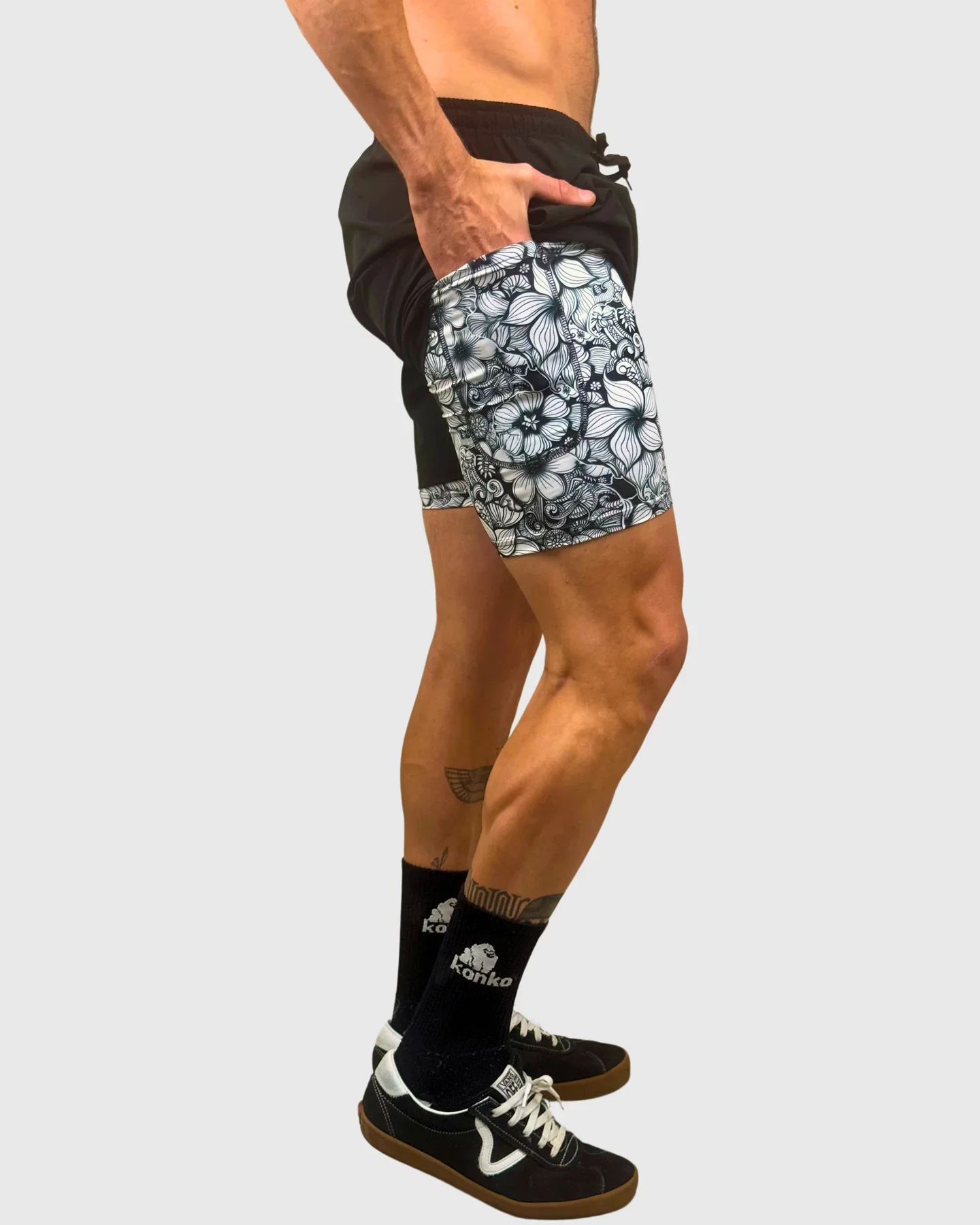 Eco Short KONKO 2 en 1 Black Out - Imagen 7