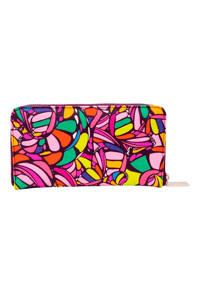 Cartera Grande Vinil Mariposa Abstracta - Imagen 3
