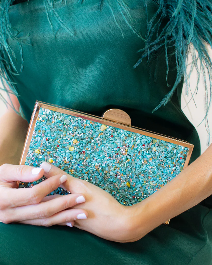 Clutch Verde Agua Filo - Imagen 3