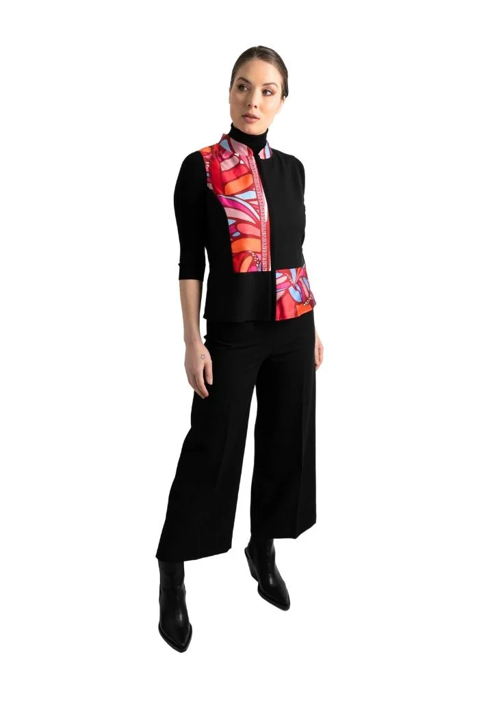 Chaleco Combinado Mariposa Abstracta Rojo - Imagen 7