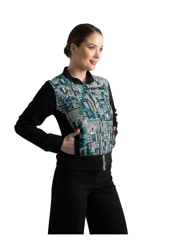 Bomber Okomej Teotihuacán Blanco/Verde - Imagen 4