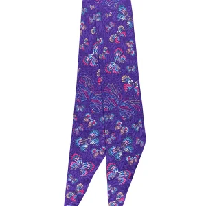 Bufanda Diagonal Danza de Mariposas Delgada