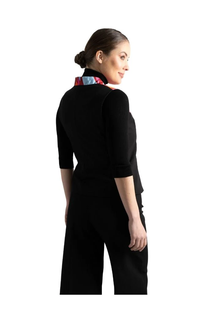 Chaleco Combinado Mariposa Abstracta Rojo - Imagen 5