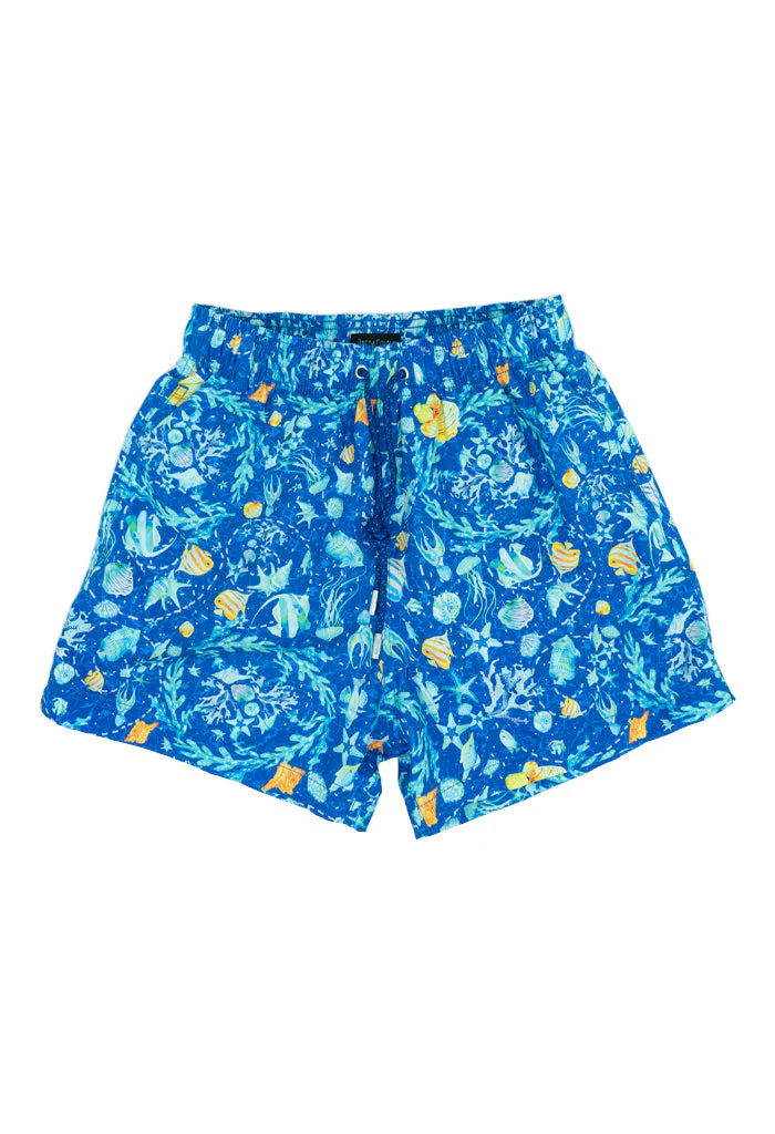 Traje de Baño Amaxtlatl Arrecifes Azul