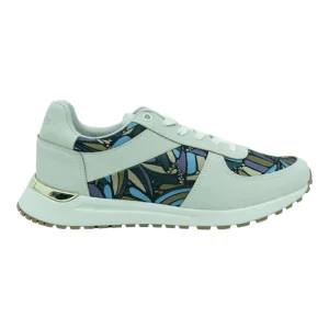 Tenis Beel Mujer Mariposa Abstracta Azul Acero