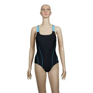 Traje de Baño Hydro Mujer 1 Pieza Negro/Aqua