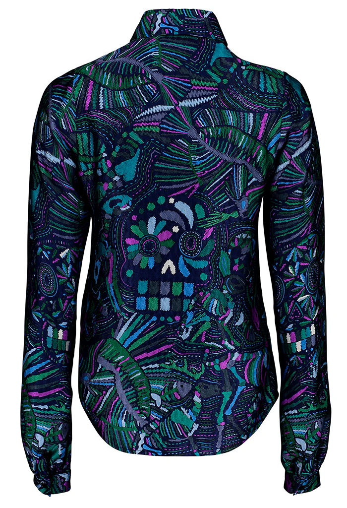 Blusa Ophana Viaje al Mictlán Verde - Imagen 3