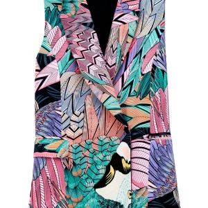 Chaleco Tlali Guacamaya Negro/Rosa