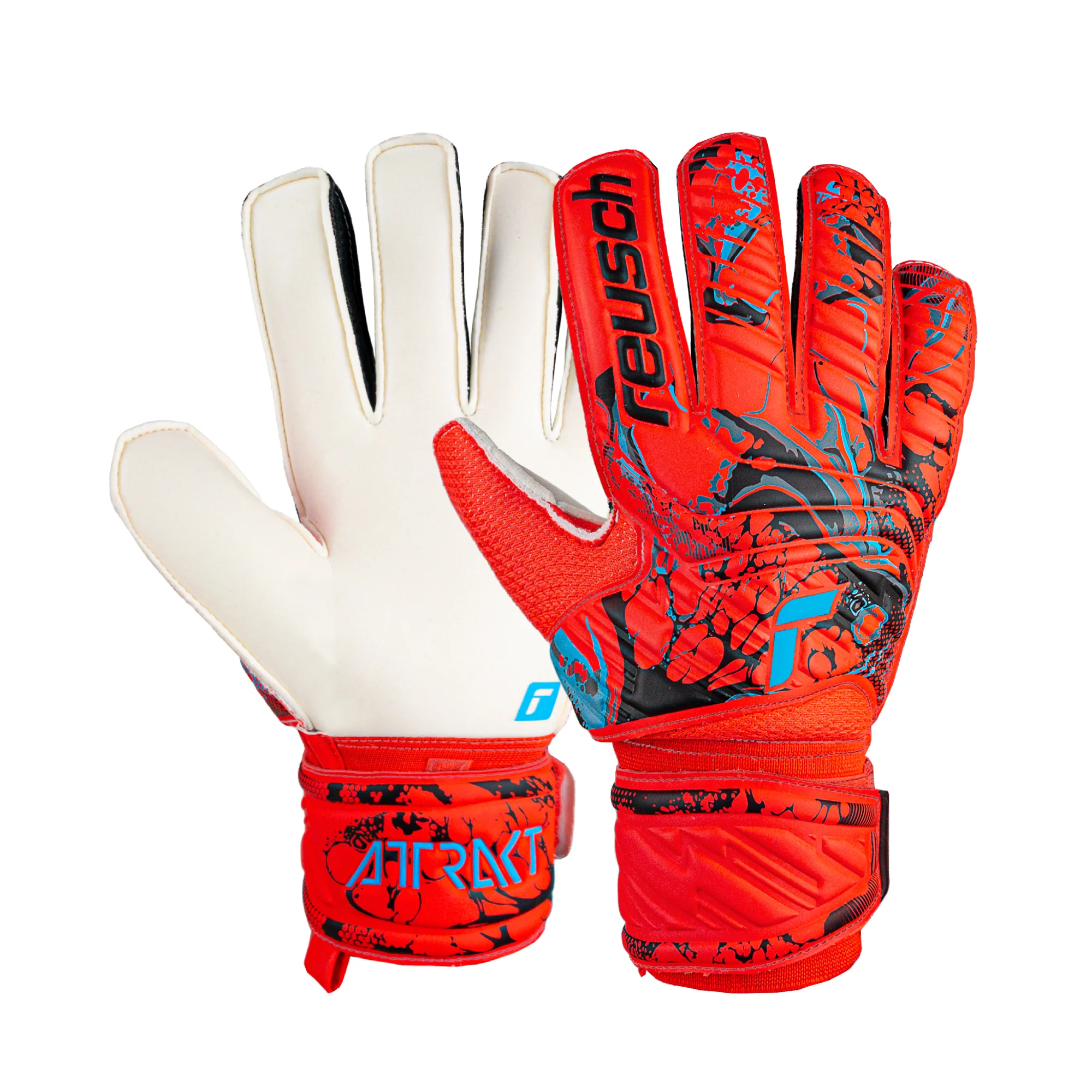 Guante Arquero Reusch Attrakt Solid GK23 Rojo-Azulino - Imagen 3