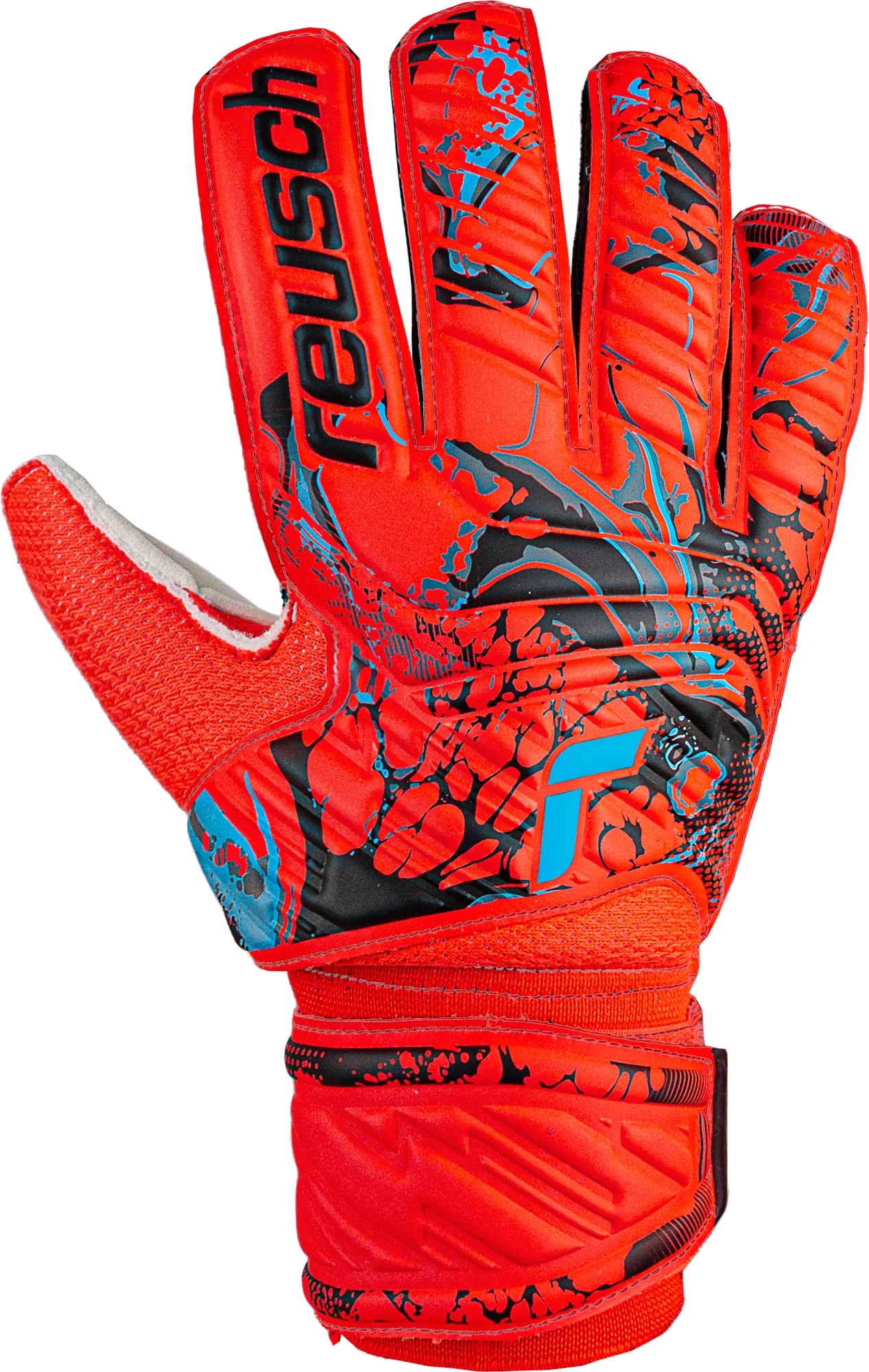 Guante Arquero Reusch Attrakt Solid GK23 Rojo-Azulino