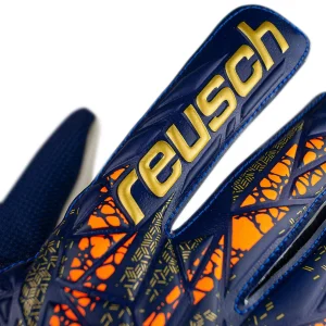 GUANTE ARQUERO REUSCH  ATTRAKT SOLID GK24 AZULINO/DORADO/BLANCO