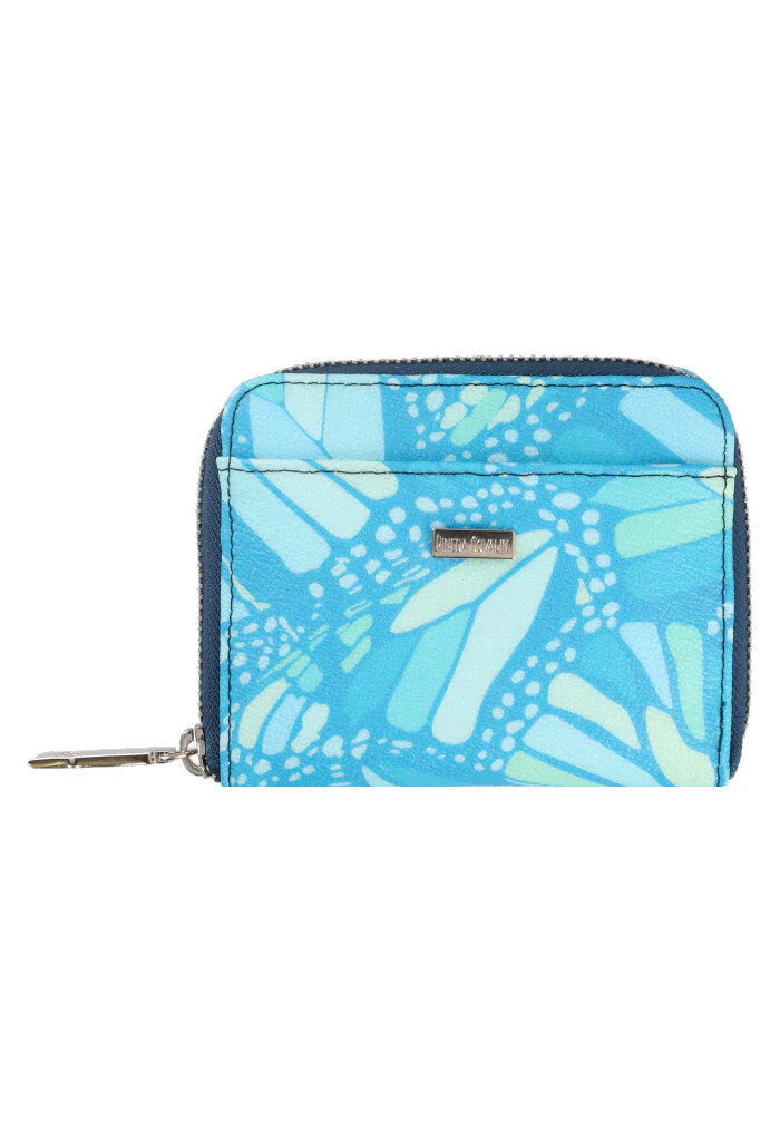 Cartera Chica Mariposa Vitral Turquesa