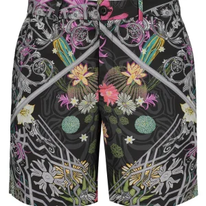 Shorts Amatl Cactáceas Jardín Botánico Negro