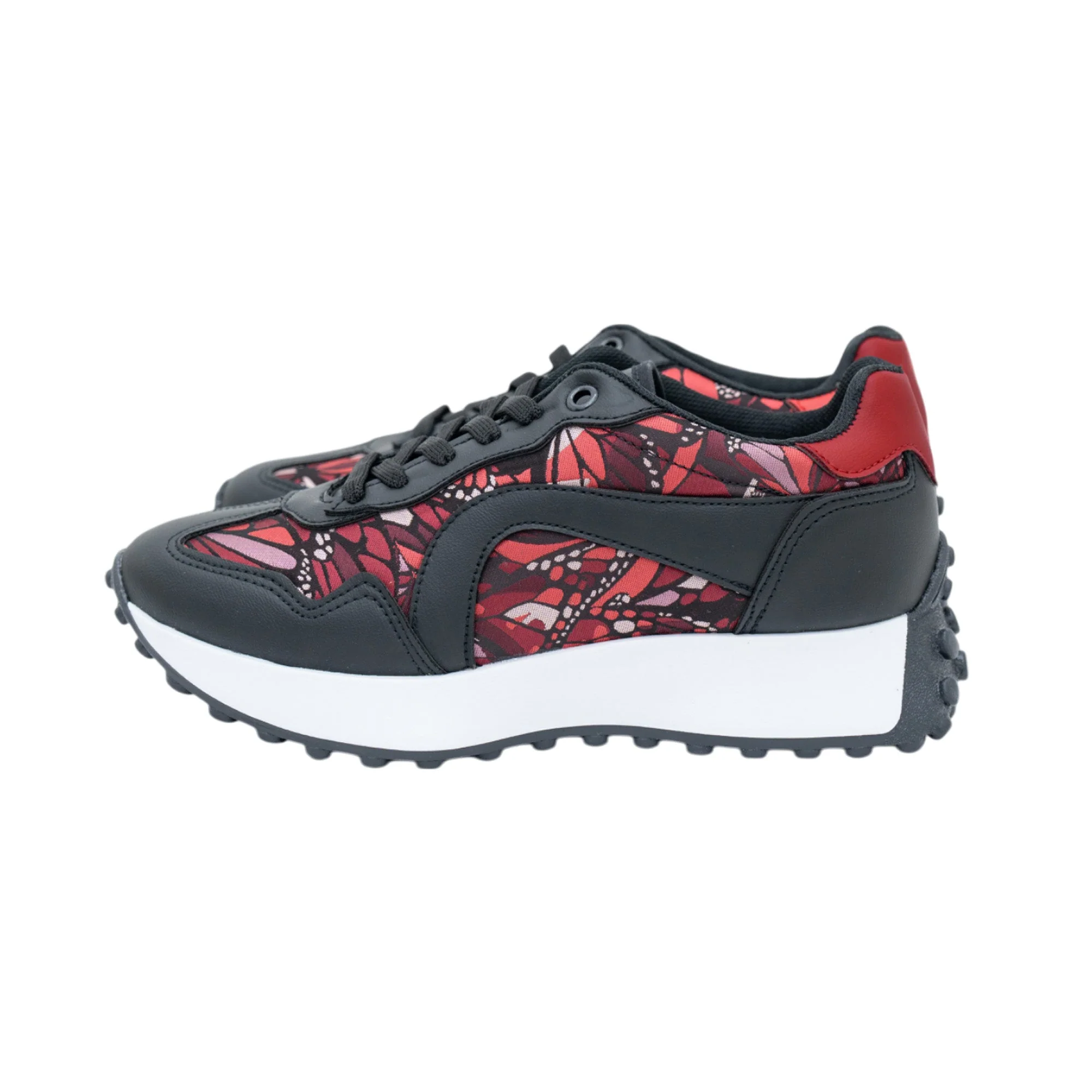 Tenis Uekpini Mujer Vuelo Mariposa Rojo - Imagen 4