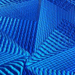 Jacquard Relieve Lame Azul
