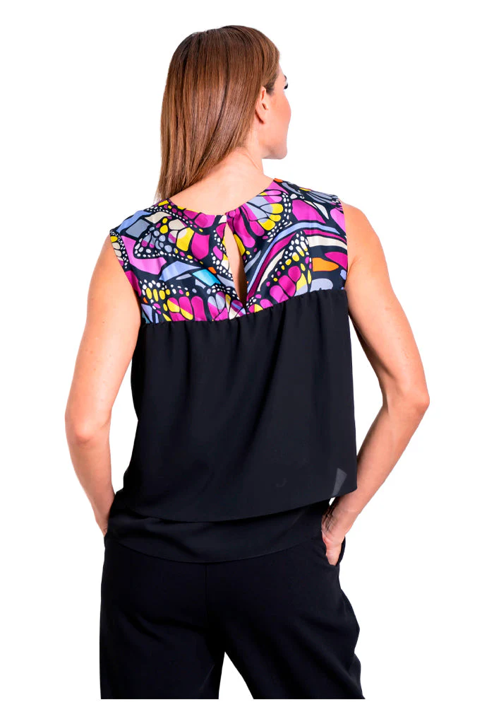 Blusa Pétalos Vuelo de Mariposa Amarillo - Imagen 4