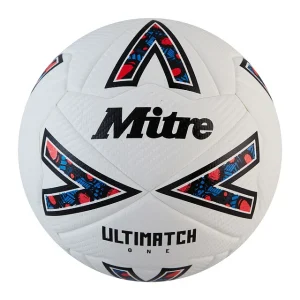 BALON FUTBOL MITRE ULTIMATCH ONE BLANCO/NEGRO/ROJO N°5