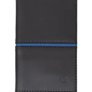 Tarjetero Kukxaan Kanan Negro Ribete Azul Colibrí