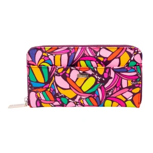 Cartera Grande Vinil Mariposa Abstracta