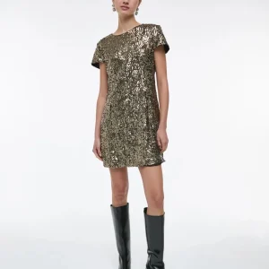 Vestido Mini Lentejuelas Gold