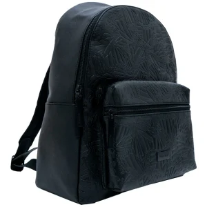 Backpack Nuuk Herraje Negro Grabado Mariposa Negro