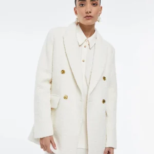 Chaqueta Tweed White