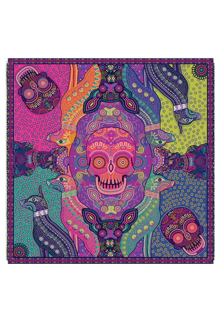 Mascada Día de Muertos Mictlán 90 cm - Imagen 4